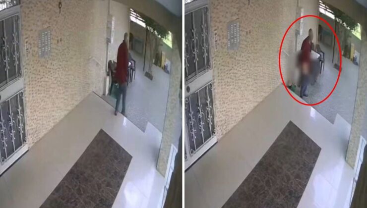 Apartman girişinde pes dedirten görüntü: Süpürge sapıyla kendini tatmin etti