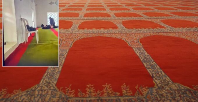 Cami içerisinde uygunsuz görüntüler! Meselenin aslı ortaya çıktı