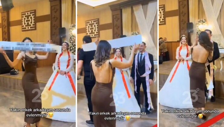 Düğünde açtığı pankarta bakın! "Daha neler göreceğiz" dedirten görüntü
