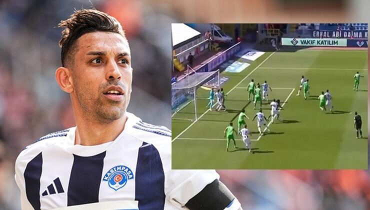 Kasımpaşa’nın yıldızı İrfan Can Kahveci resital sundu! Kornerden ağları sarstı