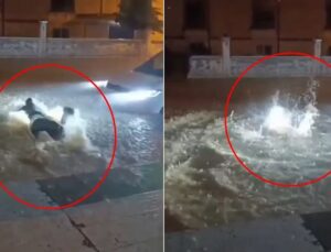 Mardin’de kuvvetli sağanak sonucu cadde ve sokaklar sular altında kaldı