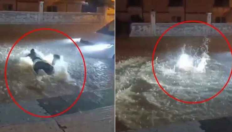 Mardin’de kuvvetli sağanak sonucu cadde ve sokaklar sular altında kaldı