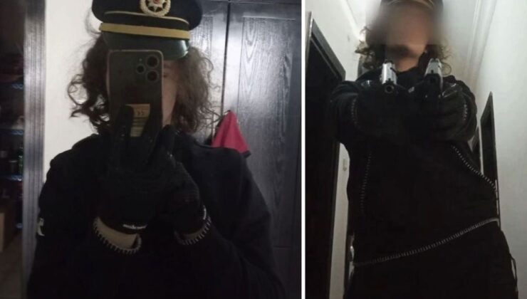 Okul saldırganının, polis şapkası ve silahlarla fotoğrafları ortaya çıktı