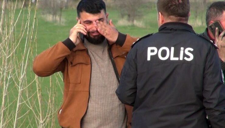 Otomobili alev alan sürücü gözyaşlarını tutamadı