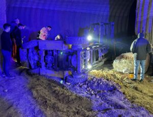 Patates deposunda devrilen forkliftin operatörü öldü