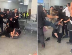 Şanlıurfa’da hastanede kavga kamerada