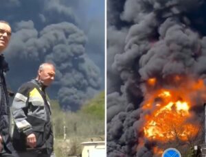 Ukrayna’nın vurduğu petrol rafinerisindeki yangın devam ediyor