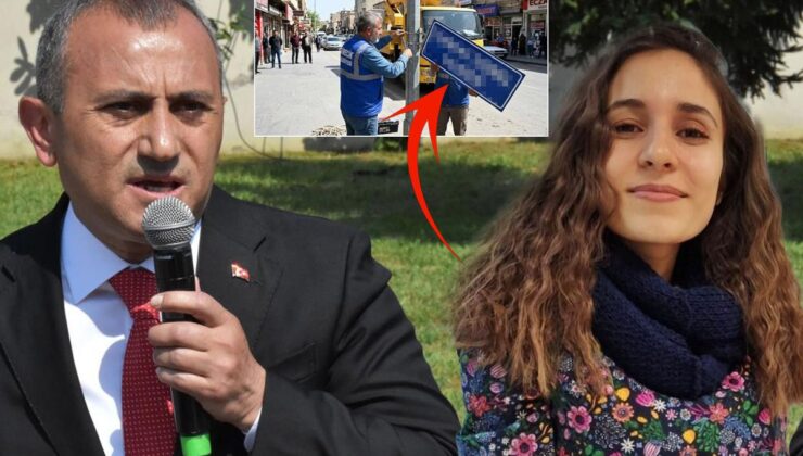 Vali Tuncay Sonel’in adının verildiği sokağın tabelası söküldü