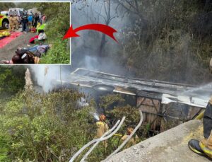 Yolcu otobüsü uçuruma yuvarlandı! 11 kişi feci şekilde can verdi