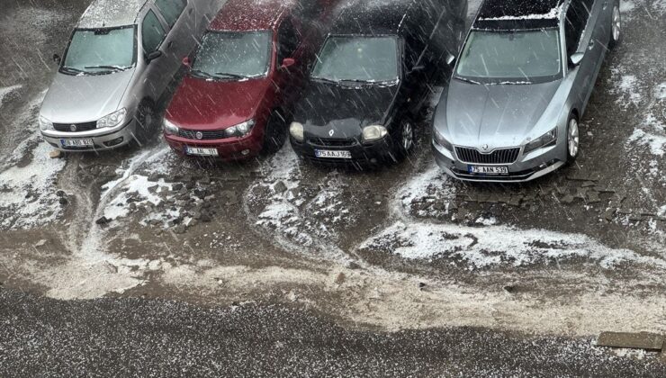 Ardahan’da sağanak ve dolu etkili oldu