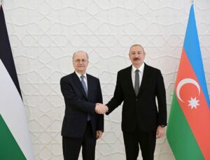 Azerbaycan Cumhurbaşkanı Aliyev, Filistin Başbakanı Mustafa’yı kabul etti