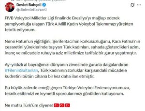 Bahçeli’den Filenin Sultanları’na tebrik