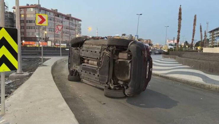 Bakırköy’de Otomobil Devrildi: Sürücü Yaralandı