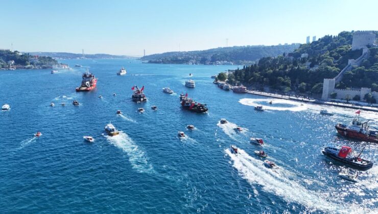 Boğaz’da 15 Temmuz şehitleri için 253 tekneli kortej