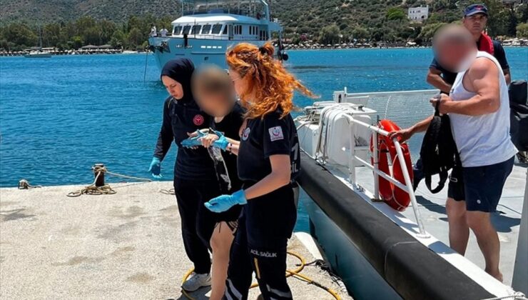 Datça’da gezi teknesinde yaralanan kişi tahliye edildi