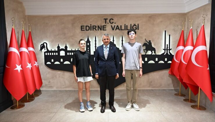 Edirne Valisi’nden LGS’de tam puan alan öğrencilere tebrik