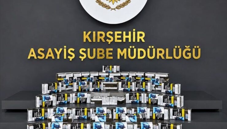 Kırşehir’de 460 paket makaron ele geçirildi