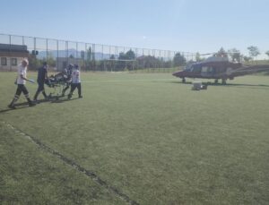 Konya’da hava ambulansı rahatsızlanan hasta için havalandı