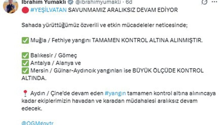 Muğla’daki yangınlarda 5 bin hektardan fazla alan zarar gördü