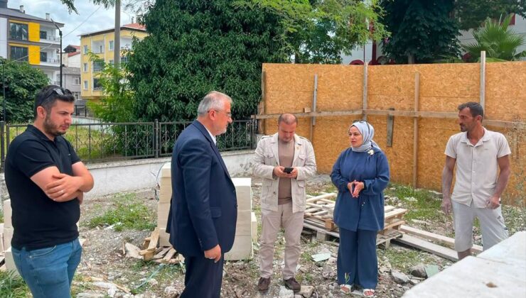 Samsun’da tarihi Taçlı Çeşme’nin restorasyon çalışmaları sürüyor