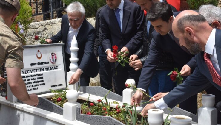 Şehit Öğretmen Necmettin Yılmaz Kabri Başında Anıldı