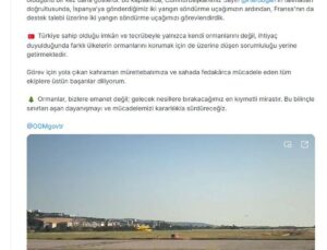 Türkiye, Fransa’ya da 2 yangın söndürme uçağı gönderdi