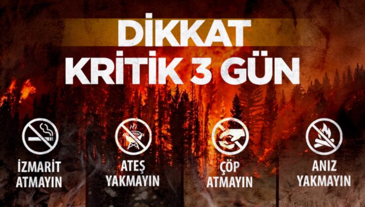 Bakan Yumaklı: Yangın riskine dikkat