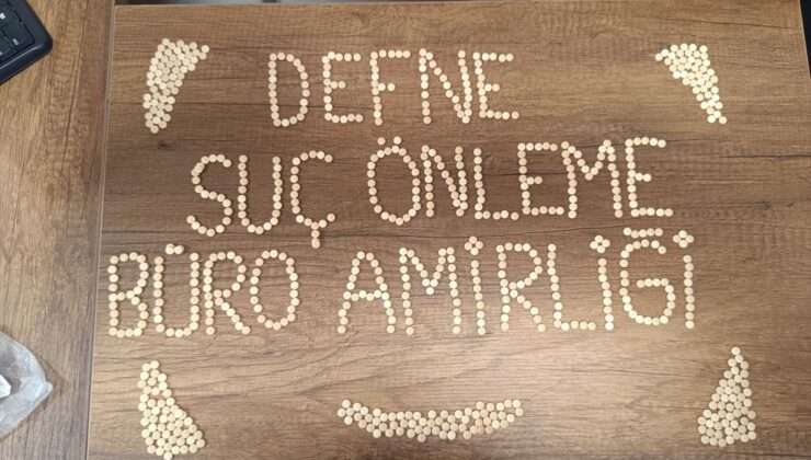 Defne’de 840 uyuşturucu hap ele geçirildi, 2 gözaltı