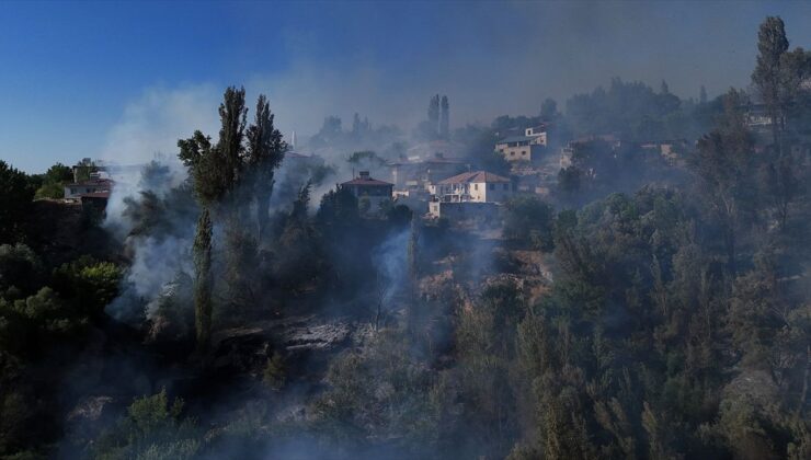 GÜNCELLEME – Malatya’da bahçeden yerleşim alanına sıçrayan yangın söndürüldü