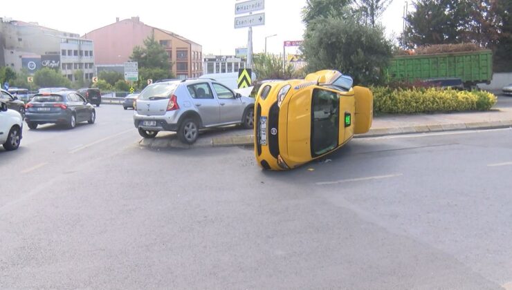 Güngören’de Taksi-Otomobil Çarpışması: 2 Yaralı