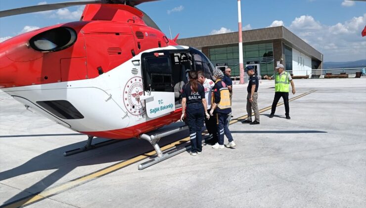İnme Hastası Helikopterle Ankara’ya Sevk Edildi