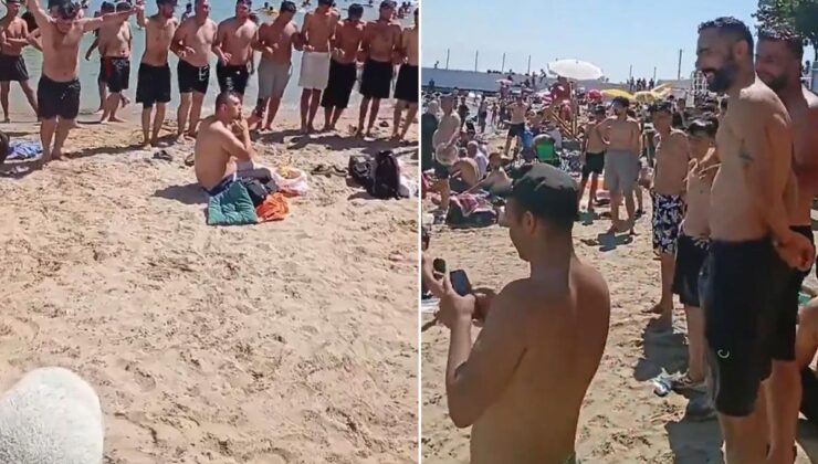 İstanbul’da Caddebostan plajında tartışma yaratan görüntü