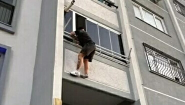 İzmir’de 14 yıl kesinleşmiş hapis cezasıyla aranan uyuşturucu şüphelisi balkonda yakalandı