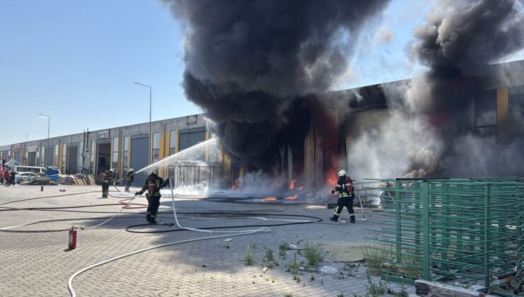 Kayseri’de sünger atölyesinde yangın