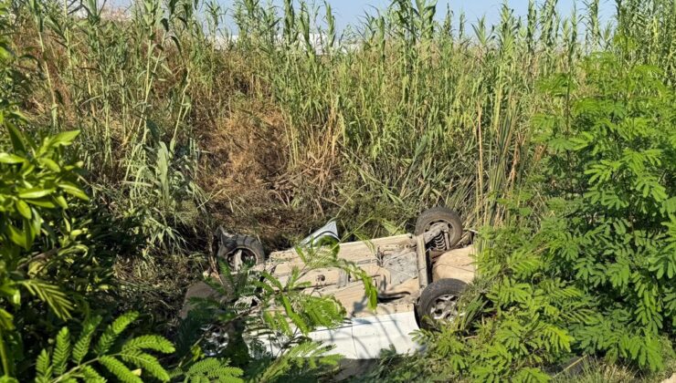 Manavgat’ta Otomobil Dereye Yuvarlandı: 1 Yaralı