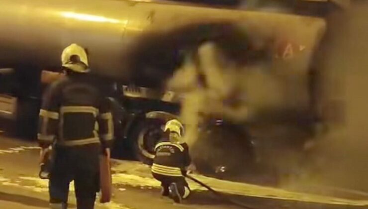 Nurdağı’nda Tanker Yangını: Alevler Korkuttu