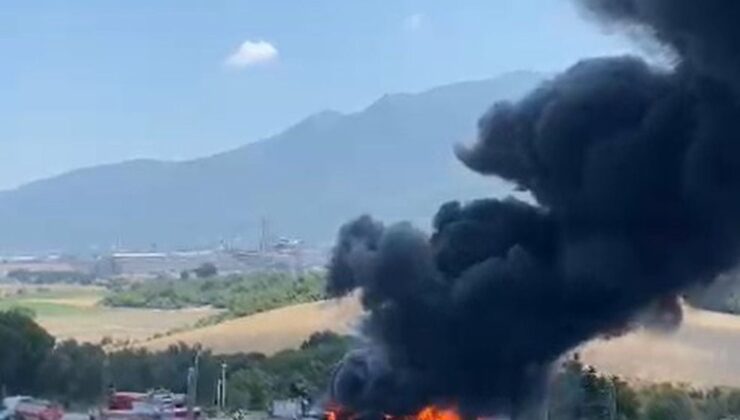 Orhangazi’de lastikçide yangın paniği