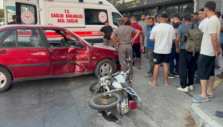 Otomobil-Motosiklet Çarpıştı: Yaralı Sürücü Hastanede