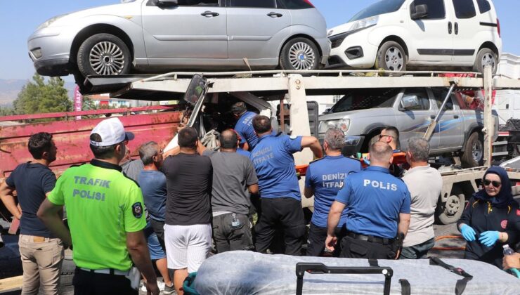 Pamukkale’de Kırmızı Işıkta Kamyonete Çarpan Çekici: 2 Yaralı
