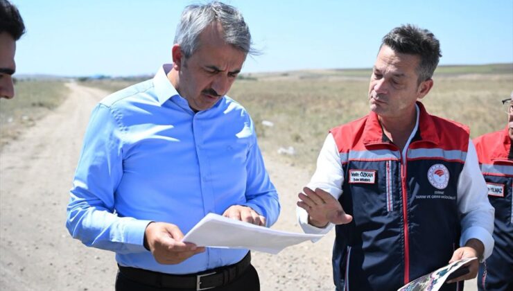 Vali Sezer, Demirhanlı Havaalanı’nda İncelemelerde Bulundu