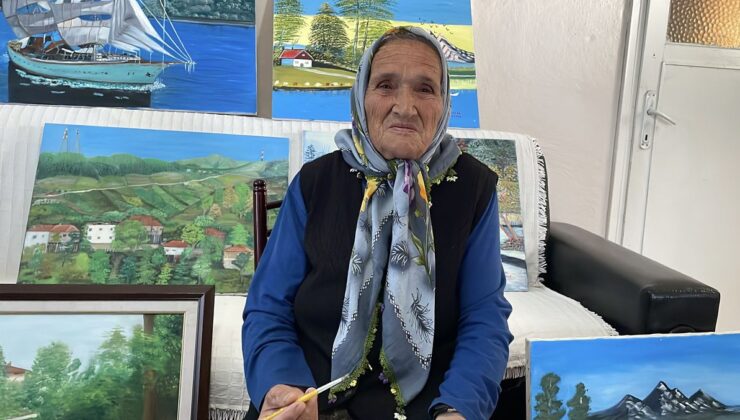 81 Yaşındaki Şahinde Ermiş’in İkinci Resim Sergisi