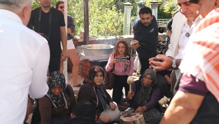 Alanya’da 2. Keçiboynuzu Hasat Şenliği’nde hasat edilen ürünler pekmeze dönüştürüldü