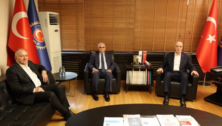 AYM Başkanı Özkaya, TÜRK-İŞ Genel Başkanı Atalay’ı ziyaret etti
