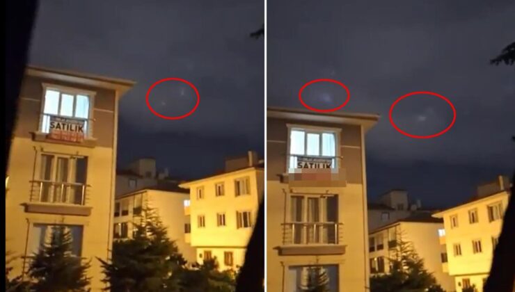 Başkentte gizemli gece! Gökyüzünde belirenler merak uyandırdı