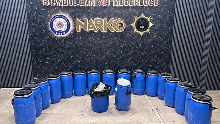 Bayrampaşa’da düzenlenen operasyonda 486 kilo 450 gram uyuşturucu madde ele geçirildi