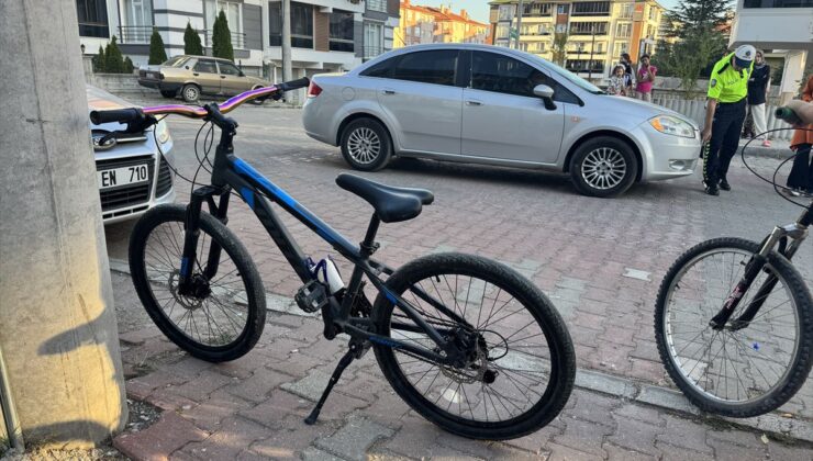 Bolu’da otomobilin çarptığı bisikletli çocuk yaralandı