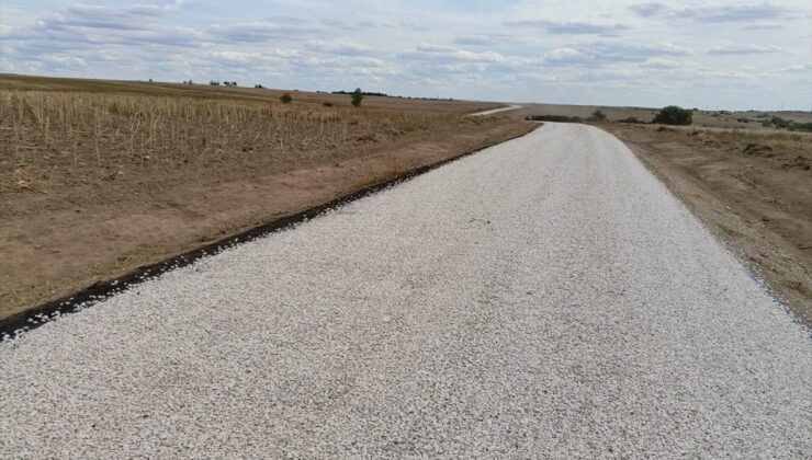 Edirne Lalapaşa’da Sarıdanişment-Tatarlar arası 6 kilometre sathi kaplama tamamlandı