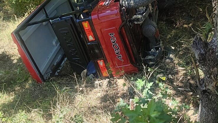 Elektrikli araç devrildi, sürücü öldü