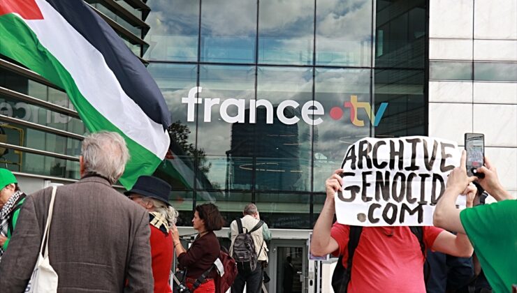Fransa’da Gazze’deki soykırımdan bahsedilen programın tekrarının kaldırılması protesto edildi