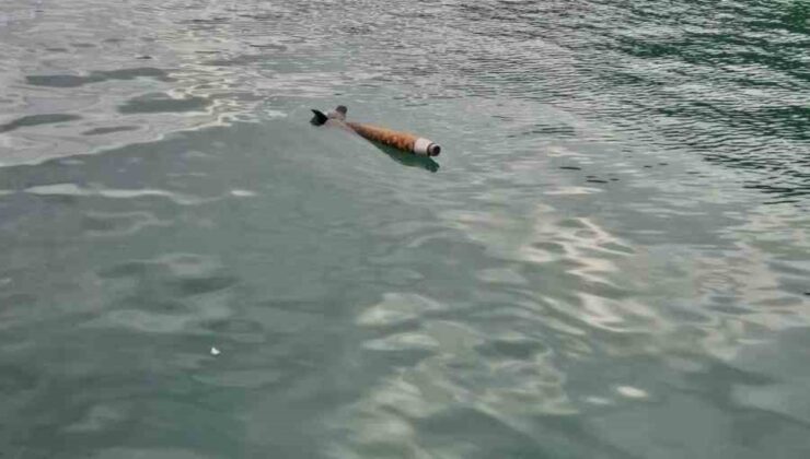 Hopa’daki Sugören Limanı’nda roket benzeri cisim için Sahil Güvenlik harekete geçti